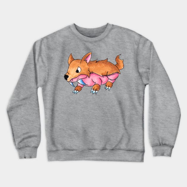 Sabertooth Piggy Crewneck Sweatshirt by KristenOKeefeArt